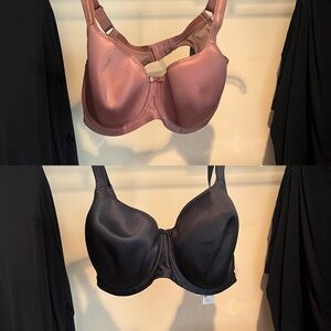 2 NWT Elomi Elegant Black and Clove Women's Smoothing Bras